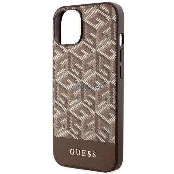 Guess GUHMP14SHGCFSEW iPhone 14 6.1" husă rigidă maro/brązowy GCube Stripes MagSafe