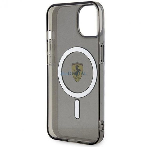 Carcasă rigidă neagră/neagră Ferrari FEHMP14MURKK iPhone 14 Plus 6.7" Magsafe translucid