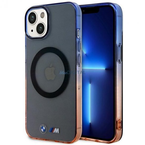 Husă BMW BMHMP14SHTGE iPhone 14 6.1" gri/gri Husă rigidă Gradient Bumper MagSafe