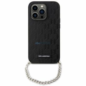 Karl Lagerfeld KLHCP14SSACKLHPK iPhone 14 6.1" negru/negru hardcase Saffiano Monogram Chain