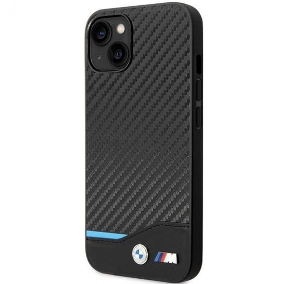 Husa BMW BMHCP13M22NBCK iPhone 13 6.1" negru/negru Piele Carbon