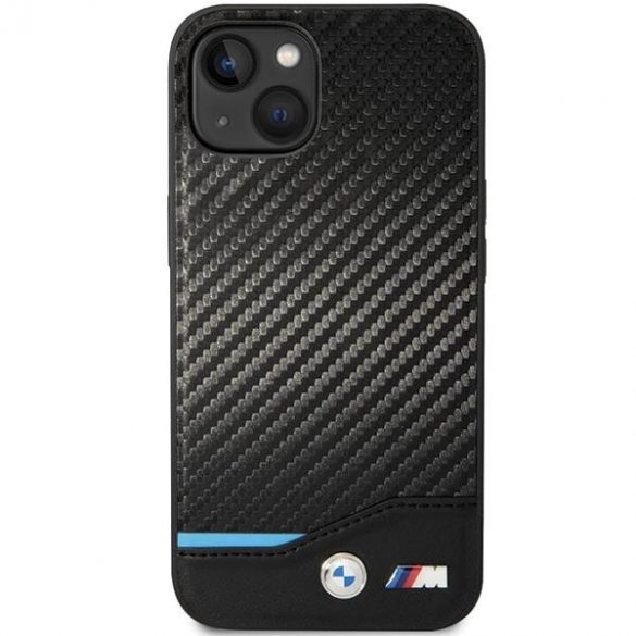 Husa BMW BMHCP13M22NBCK iPhone 13 6.1" negru/negru Piele Carbon