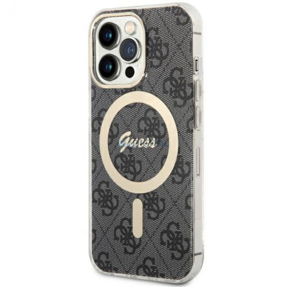 Guess GUHMP13LH4STK iPhone 13 Pro / 13 6.1" negru/negru hardcase 4G MagSafe