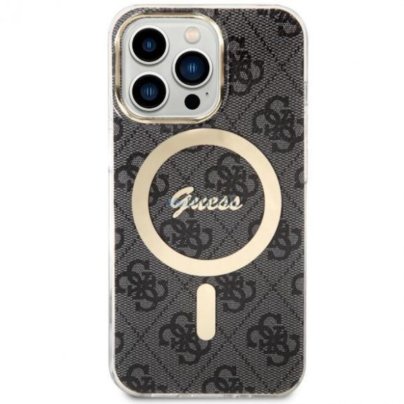 Guess GUHMP13LH4STK iPhone 13 Pro / 13 6.1" negru/negru hardcase 4G MagSafe