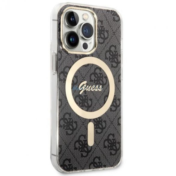 Guess GUHMP13LH4STK iPhone 13 Pro / 13 6.1" negru/negru hardcase 4G MagSafe