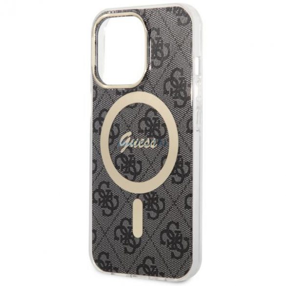 Guess GUHMP13LH4STK iPhone 13 Pro / 13 6.1" negru/negru hardcase 4G MagSafe