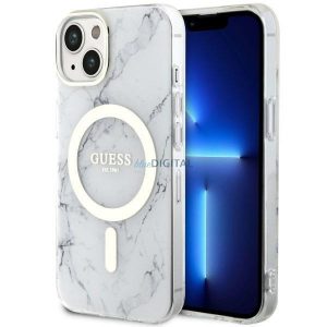 Guess GUHMP14SPCUMAH iPhone 14 6.1" alb/alb hard Husă Marble MagSafe