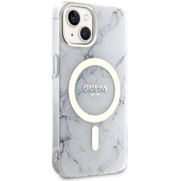 Guess GUHMP14SPCUMAH iPhone 14 6.1" alb/alb hard Husă Marble MagSafe