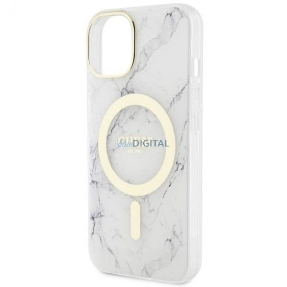 Guess GUHMP14SPCUMAH iPhone 14 6.1" alb/alb hard Husă Marble MagSafe