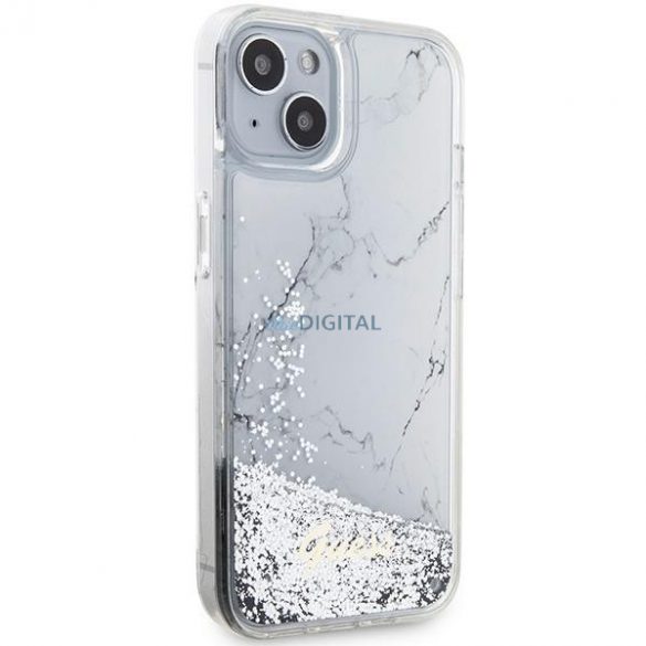 Guess GUHCP14SLCSGSGH iPhone 14 6.1" biały/alb hardcase Liquid Glitter Marble