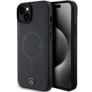 Mercedes MEHMP15S23RCMK iPhone 15 6.1" carcasă rigidă/neagră Smooth Leather MagSafe