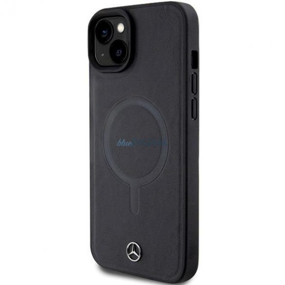 Mercedes MEHMP15S23RCMK iPhone 15 6.1" carcasă rigidă/neagră Smooth Leather MagSafe