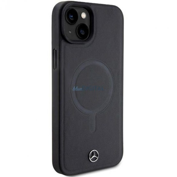 Mercedes MEHMP15S23RCMK iPhone 15 6.1" carcasă rigidă/neagră Smooth Leather MagSafe