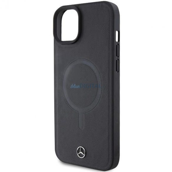 Mercedes MEHMP15S23RCMK iPhone 15 6.1" carcasă rigidă/neagră Smooth Leather MagSafe