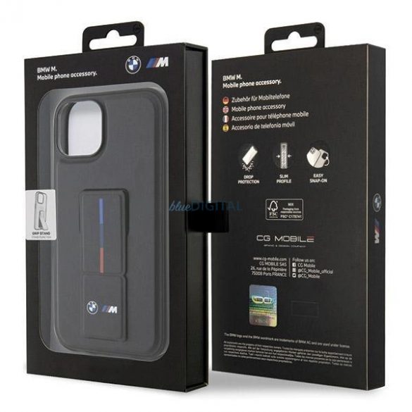 Husa BMW Grip Hot Stamp pentru iPhone 15 / 14 / 13 - neagra