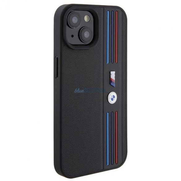 Etui BMW Tricolor M Collection pe iPhone 15 - czarne