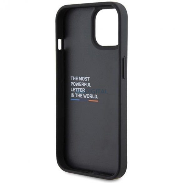 Husă BWM Leather Carbon pentru iPhone 15 - czarne