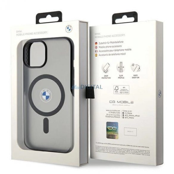 Etui BMW IML Signature MagSafe pentru iPhone 15 - czarne