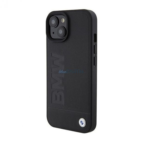 BMW BMHMP15SSLLBK iPhone 15 6.1" negru/negru Magsafe hard Husă Signature Logo Imprint