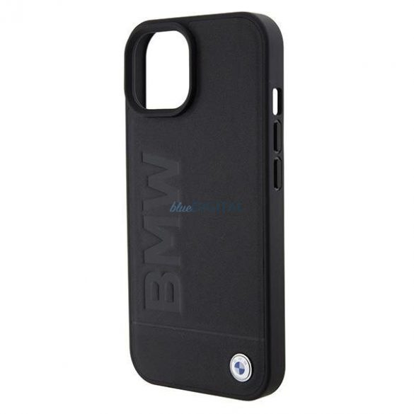 BMW BMHMP15SSLLBK iPhone 15 6.1" negru/negru Magsafe hard Husă Signature Logo Imprint