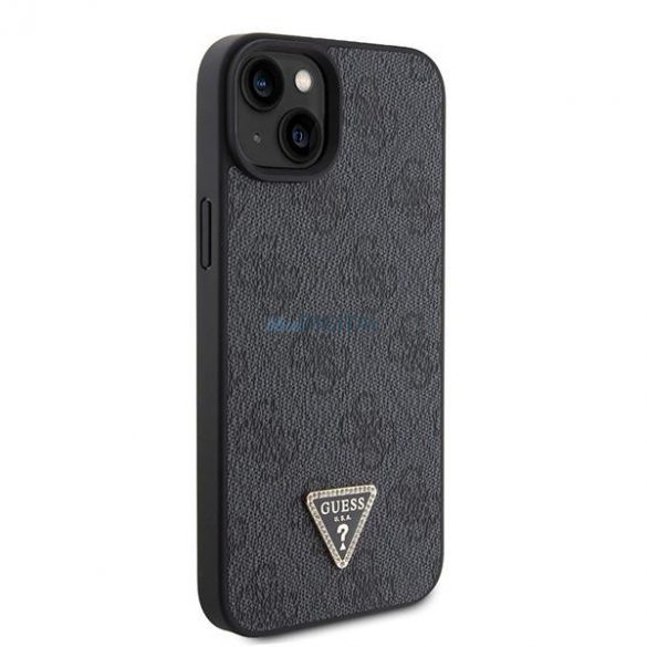 Guess GUHCP15SP4TDPK iPhone 15 6.1" negru/negru hardcase Piele 4G Diamond Triangle