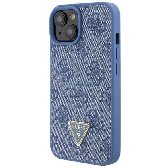 Guess GUHCP15SP4TDPB iPhone 15 6.1" albastru/albastru husă rigidă Piele 4G Triunghi Strass