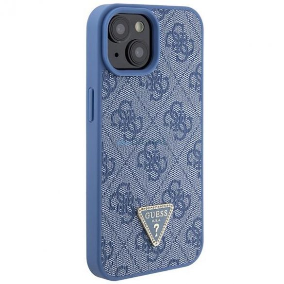 Guess GUHCP15SP4TDPB iPhone 15 6.1" albastru/albastru husă rigidă Piele 4G Triunghi Strass