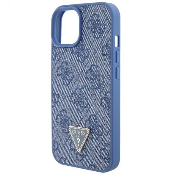 Guess GUHCP15SP4TDPB iPhone 15 6.1" albastru/albastru husă rigidă Piele 4G Triunghi Strass