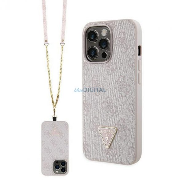 Husă Guess GUHCP13LP4TDSCPP pentru iPhone 13 Pro / 13 - roz Crossbody 4G Metal Logo