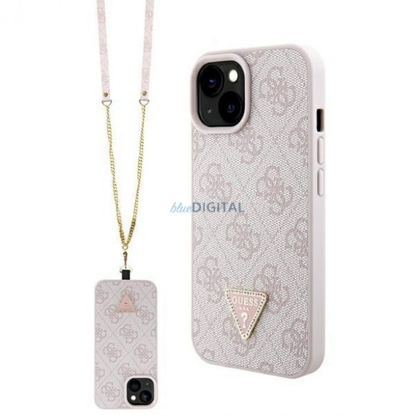 Guess GUHCP15MP4TDSCPP iPhone 15 Plus 6,7" roz/roz hardcase Crossbody 4G Metal Logo