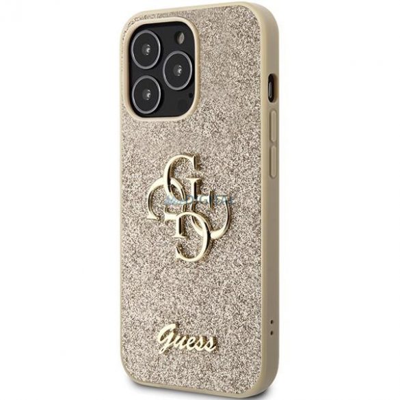 Husă Guess GUHCP13LHG4SGD pentru iPhone 13 Pro / 13 - auriu Glitter Script Big 4G