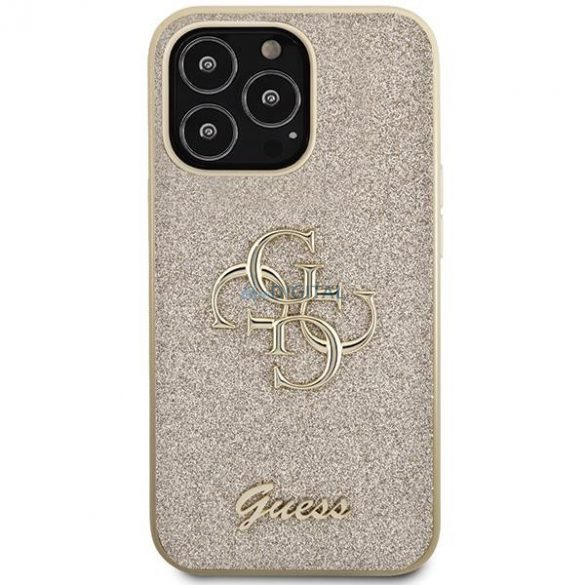 Husă Guess GUHCP13LHG4SGD pentru iPhone 13 Pro / 13 - auriu Glitter Script Big 4G