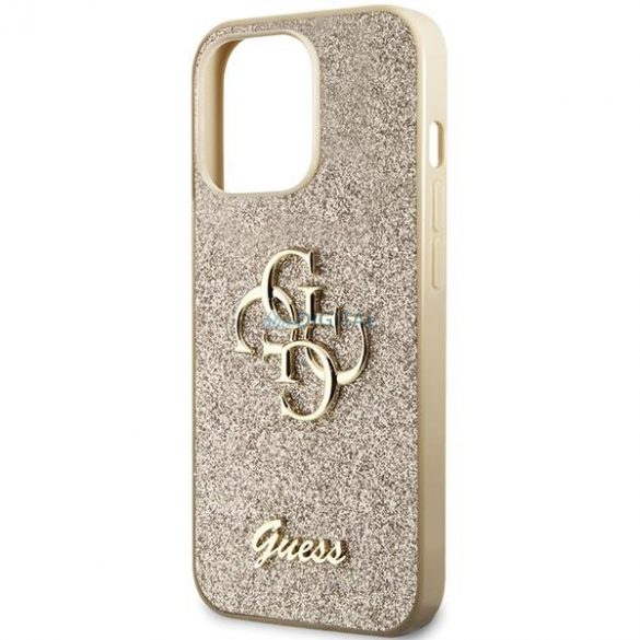 Husă Guess GUHCP13LHG4SGD pentru iPhone 13 Pro / 13 - auriu Glitter Script Big 4G