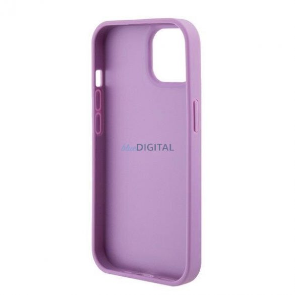 Guess GUHCP15SP4EPMU iPhone 15 6.1" mov/violet deschis Husă rigidă Piele 4G Ștampilată