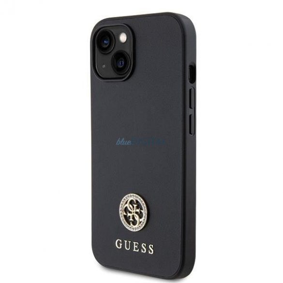 Guess GUHCP15SPS4DGPK iPhone 15 6.1" negru/negru hardcase Strass Metal Logo