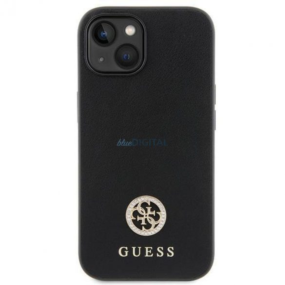 Guess GUHCP15SPS4DGPK iPhone 15 6.1" negru/negru hardcase Strass Metal Logo