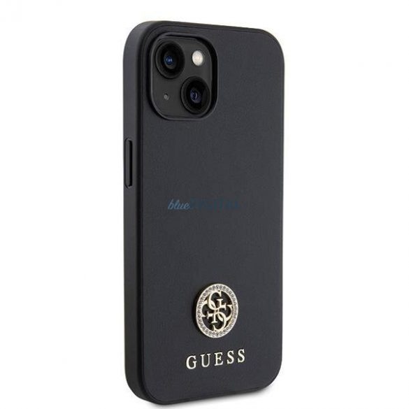 Guess GUHCP15SPS4DGPK iPhone 15 6.1" negru/negru hardcase Strass Metal Logo