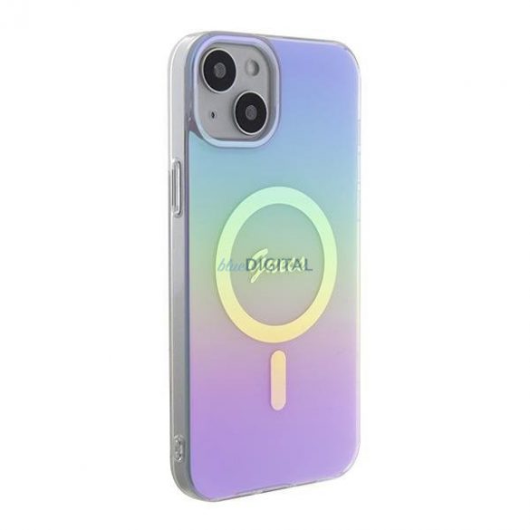 Guess GUHMP15SHITSU iPhone 15 6.1" mov/violet hardcase IML Iridescent MagSafe