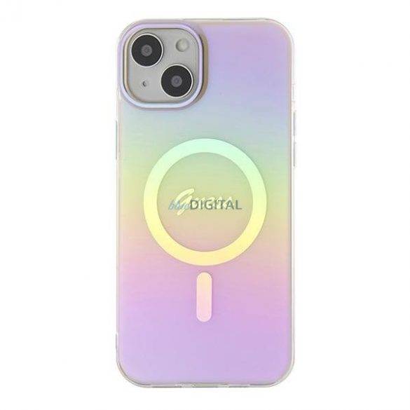 Husă rigidă Guess GUHMP15SHITSP iPhone 15 6.1" roz/roz IML Iridescent MagSafe