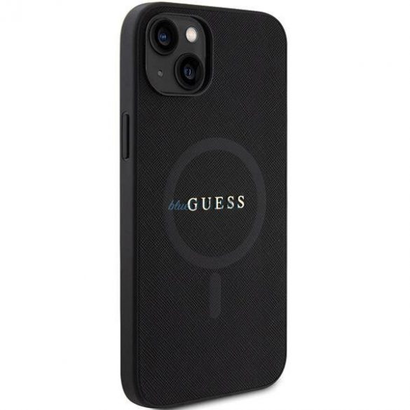 Guess GUHMP15SPSAHMCK iPhone 15 6.1" negru/negru hardcase Saffiano MagSafe