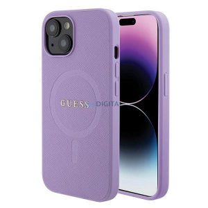 Guess GUHMP15MPSAHMCU iPhone 15 Plus 6.7" fioletowy/purpurie hardcase Saffiano MagSafe