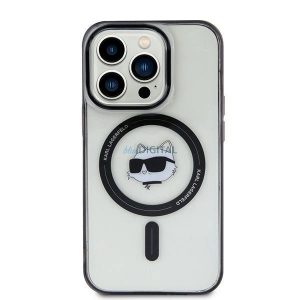 Karl Lagerfeld KLHMP15MHCHNOTK Husă rigidă transparentă pentru iPhone 15 Plus de 6,7" IML Choupette's Head MagSafe