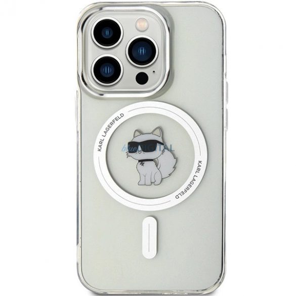 Husa Karl Lagerfeld IML Choupette MagSafe pentru iPhone 13 Pro / 13 - transparenta