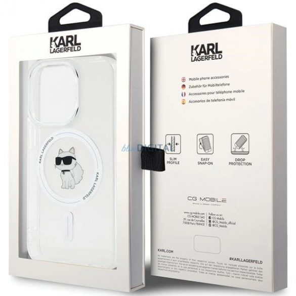 Husa Karl Lagerfeld IML Choupette MagSafe pentru iPhone 13 Pro / 13 - transparenta