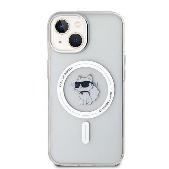 Etui Karl Lagerfeld IML Choupette MagSafe pe iPhone 15 - przezroczyste