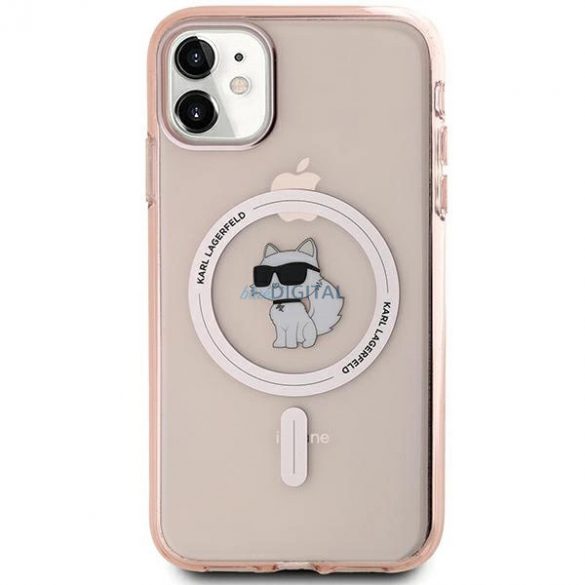 Husa Karl Lagerfeld IML Choupette MagSafe pentru iPhone 11 / Xr - roz