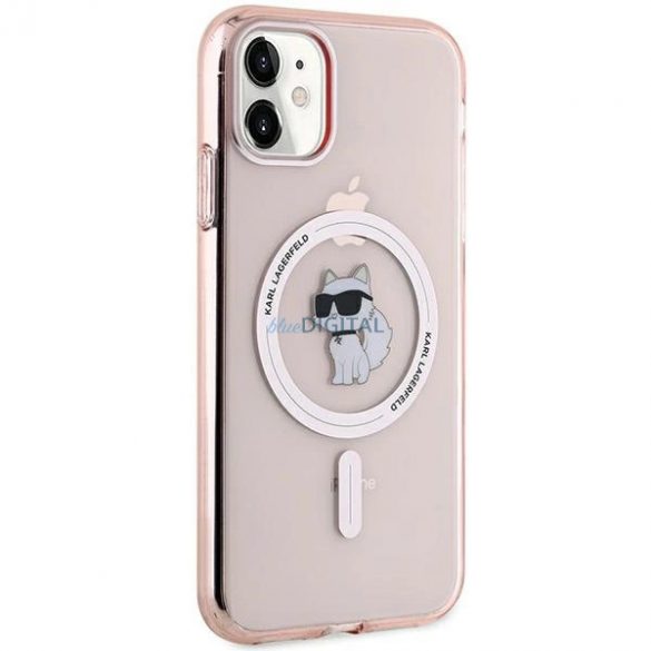 Husa Karl Lagerfeld IML Choupette MagSafe pentru iPhone 11 / Xr - roz