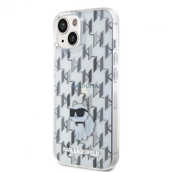 Husa Karl Lagerfeld Monogram Choupette pentru iPhone 15 - transparenta