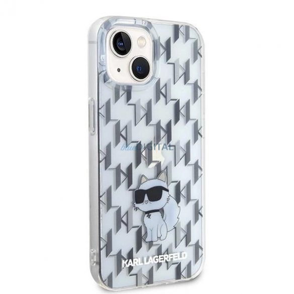 Husa Karl Lagerfeld Monogram Choupette pentru iPhone 15 - transparenta