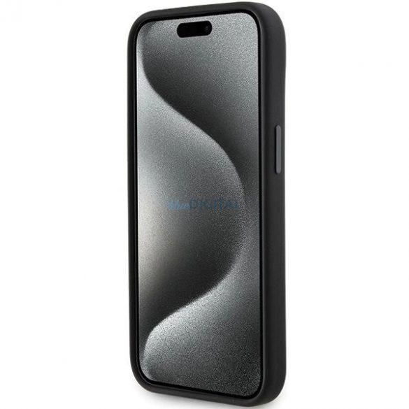 Husa Karl Lagerfeld din silicon Karl&Chouppete Head pentru iPhone 15 Plus / 14 Plus - neagra